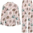 thumbnail image 6 of Top-kevin Women's Pajama Sets Leopard Floral Pattern Long Sleeve Lounge Sets Pjs Sleepwear with Pockets, 6 of 12