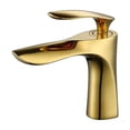 thumbnail image 1 of Gold Basin Faucet Hot And Cold Basin Washbasin Mixer Tap, Single Hole Faucet Toilet Table Basin High Golden Waterfall Faucet ,Versatile Features, 1 of 6
