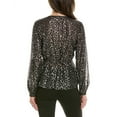 thumbnail image 2 of The Kooples womens    Sparkling Leo Top, 2, Black, 2 of 2
