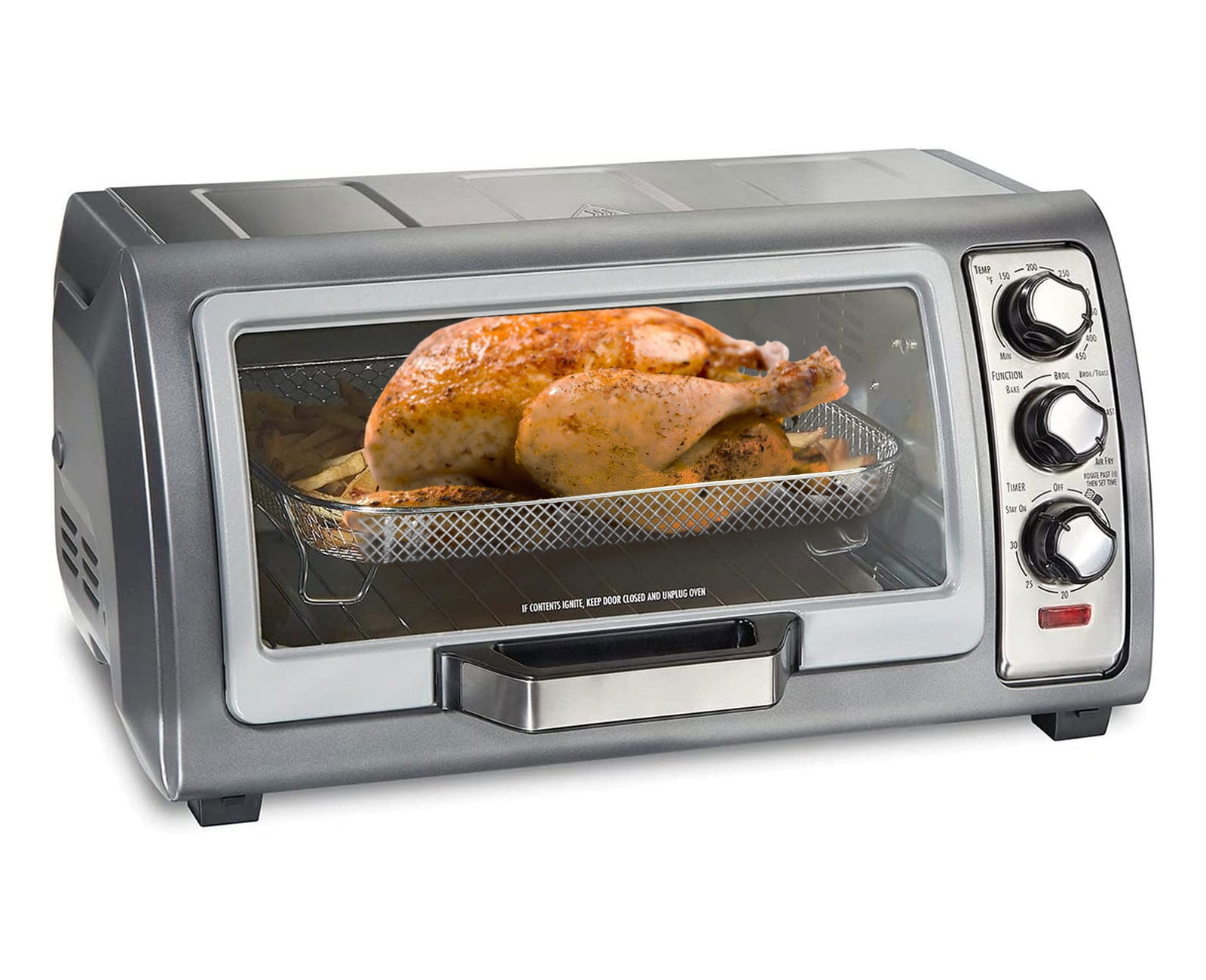 6 Slice Countertop Convection Toaster Oven Easy Reach With RollTop