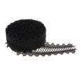 thumbnail image 1 of Cinta de encaje para manualidades - 15 yardas de tela con estampado floral para tarjetas, , moños para el cabello, envoltura de paquetes de reg Negro Macarena Cinta de encaje, 1 of 7