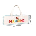 thumbnail image 4 of Storage Handbag,Canvas Embroidered Mahjong Tile Carrying Case with Comfort Reinforced Handles,Multi Functional Zipper Game Tile Storage Pouch for Travel Party Mahjong Enthusiast(Beige), 4 of 7