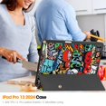thumbnail image 6 of SaniMore for Apple iPad Pro 13 (2024) Case, Auto Sleep/Wake, PU Leather Case with Tri-Fold Kickstand & Pencil Holder Shockproof Protective Cover for Women Men, Graffiti, 6 of 9