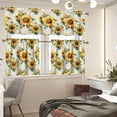 thumbnail image 2 of Rustic Sunflower Kitchen Curtains and Valances Set Tier Curtains 24 Inch Length Living Room Bedroom Bathroom Farmhouse Rustic Country Curtains 3 Piece Set Rod Pocket, 2 of 5