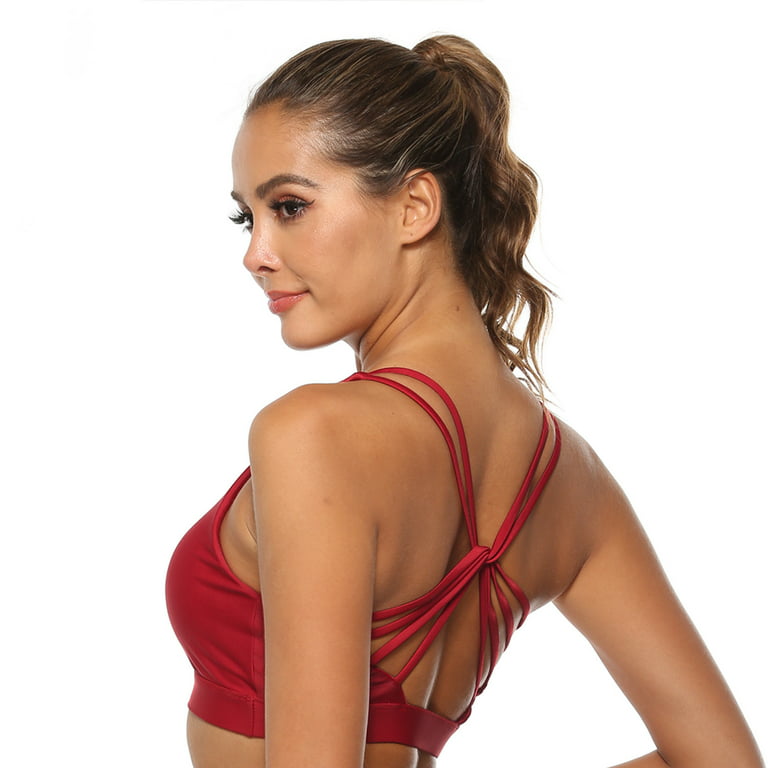 jsaierl Womens Sports Bras Wireless Lift T-shirt Bra Seamless Comfortable  Bralettes Flex Fit Yoga Gym Bras 