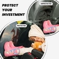 thumbnail image 4 of Naloa Red Dragon Mountain Sunrise 2Pcs Anti-Kick Back Seat Cover Kick Mat, Car Seat Protector with 3 Storage Pockets, 4 of 8