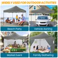 thumbnail image 3 of SANOPY 10'x10' Heavy Duty Pop up Canopy, Outdoor Shade Instant Commercial Canopy, Portable Folding Beach Canopy with 4 sidewalls, 45 Ibs, Gray, 3 of 8
