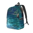 thumbnail image 1 of Easygdp Tropical Paradise Window View Mochila de Lona Resistente para Laptop, Compatible con Laptops de 15 a 17 pulgadas, Ideal para Escuela, Trabajo y Viajes-Medium, 1 of 5