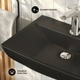 thumbnail image 3 of Sublime 18" Ceramic Wall Hung Sink in Matte Black, 3 of 9