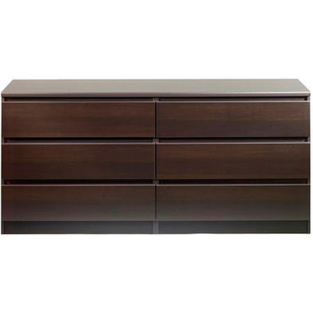 Laguna Double 6-Drawer Dresser, Lacquered Espresso