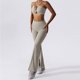 thumbnail image 3 of Gibobby Conjunto de yoga para mujer Vestido de yoga de ocio de color sólido para mujer Hollow Sexy Beauty Back Sports Fitness Suit Yoga Suit(Caqui,M), 3 of 4