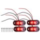 thumbnail image 1 of Unique Bargains Luz de marcador lateral delantera trasera 2 LED para camión, caravana, furgoneta, camión, RV, plástico, rojo (juego de 4), 1 of 1