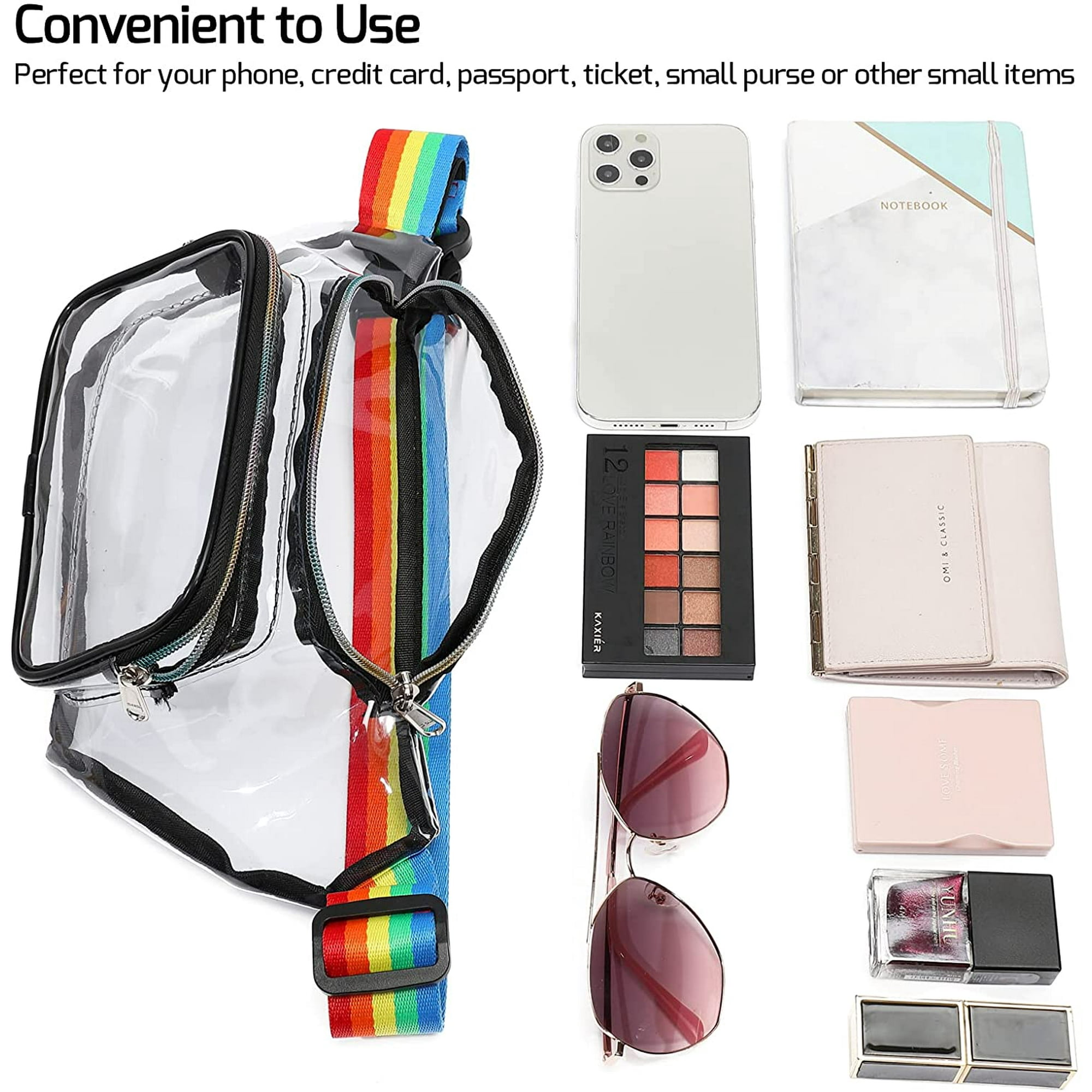 Clear rainbow fanny pack discount
