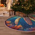 thumbnail image 5 of Sikiie Sea Turtle in Coral Nativity Christmas Tree Skirt, Jesus Christian Winter Holiday Tree Mat Decoration(30-48IN)30", 5 of 6