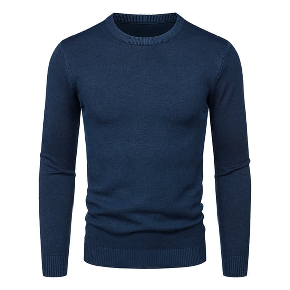 Vedolay Sweaters for Big Men Winter Warm Pullover Sweater Knitted Warm Tops Navy,One Size