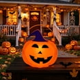 thumbnail image 4 of Tuvgenk Night Lights LED Lamp Pumpkin Plastic Halloween Decor Gifts Yellow Fall Bedside Touch Lamp for Porches Yards Gardens Lawn, 4 of 8