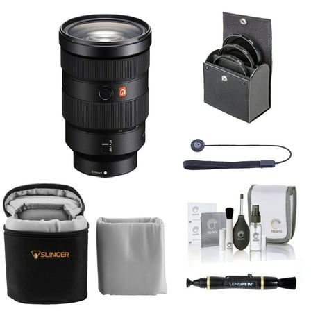 Sony FE 24-70mm f/2.8 GM Lens for Sony E, Bundle with 82mm Filter Kit, Lens Case, Lens Cleaner, Cleaning Kit, Lens Cap Tether