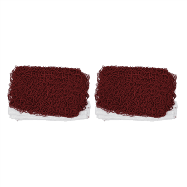 2X Filet de Badminton Tressé Standard de Formation Professionnelle 6.0M X 0.75M Blanc