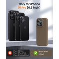 thumbnail image 5 of KOMI Designed for iPhone 16 Pro Case,Shockproof Liquid Silicone Protective Phone Case with Soft Anti-Scratch Microfiber Lining Ultra Slim Drop Protection Phone Cover 6.3 inch Light Brown, 5 of 5