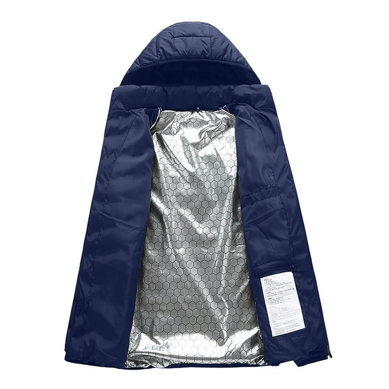 APEXFWDT Big and Tall Heated Jacket for Men Heated Jackets Heated Hoodies for Men 2 Heating Zones Heated Zip Up Hoodie Lightweight Puffer Coat for