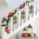 thumbnail image 4 of Christmas Wreath Pendant Garland Christmas Decoration Christmas Wreath Pendant For Staircase Decoration With LED Light String, 4 of 5