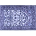 thumbnail image 1 of Ahgly Company Machine Washable Indoor Rectangle Persian Blue Traditional Area Rugs, 5' x 7', 1 of 4