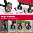 thumbnail image 6 of Costway Folding Shopping Cart Utility Hand Truck with Rolling Swivel Wheels, Removable Bag & Cozy Handle Red, 6 of 9