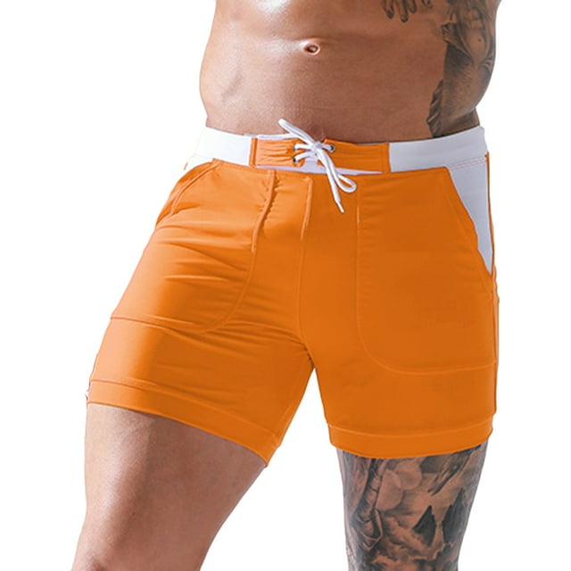 Maillots de Bain Hommes, Shorts de Bain Décontractés Patchwork Haute Élasticité et Douceur