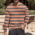 thumbnail image 2 of XAOFW Men's T-Shirts Carnival Short Sleeve Crewneck Striped Casual T Shirts Daily Wear Loose Fit Tee Shirts Club Party Stylish Comfortable Top, 2 of 4