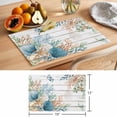 thumbnail image 6 of Beach Coastal Placemats Set of 8 Summer Nautical Coral Shell Botanical Vintage Place Mats Indoor Wipeable Table Mats Washable Dining Table Placemats for Kitchen Holiday Party Home Decor 13x19 Inch, 6 of 9