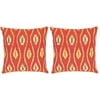 Safavieh Taylor 18-inch Cotton Decorative Pillows in Red (Set of 2)