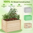 thumbnail image 6 of Costway 1 PCS Elevated Planter Box with Open-Ended Base for Deep-Rooted Vegetable, 6 of 10