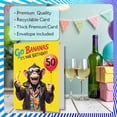thumbnail image 3 of Tarjeta de felicitación Stuff4 Mono Go Bananas 50.º cumpleaños, 3 of 7