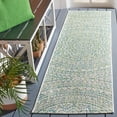thumbnail image 2 of SAFAVIEH Courtyard Josiah Floral Medallion Indoor/Outdoor Runner Rug, Ivory/Green, 2'3" x 6'7", 2 of 10