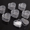 thumbnail image 4 of 1/20pcs Mini Transparent Plastic Storage Box Acrylic Heart Boxes Pill Moisture-proof Small Case DIY Jewelry Portable Packaging Heart Flower(10pcs), 4 of 6