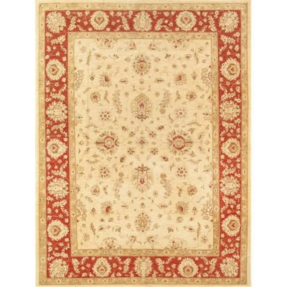 Pasargad Home Melody Collection Hand-Knotted Wool Area Rug 8'10" X 11'10"