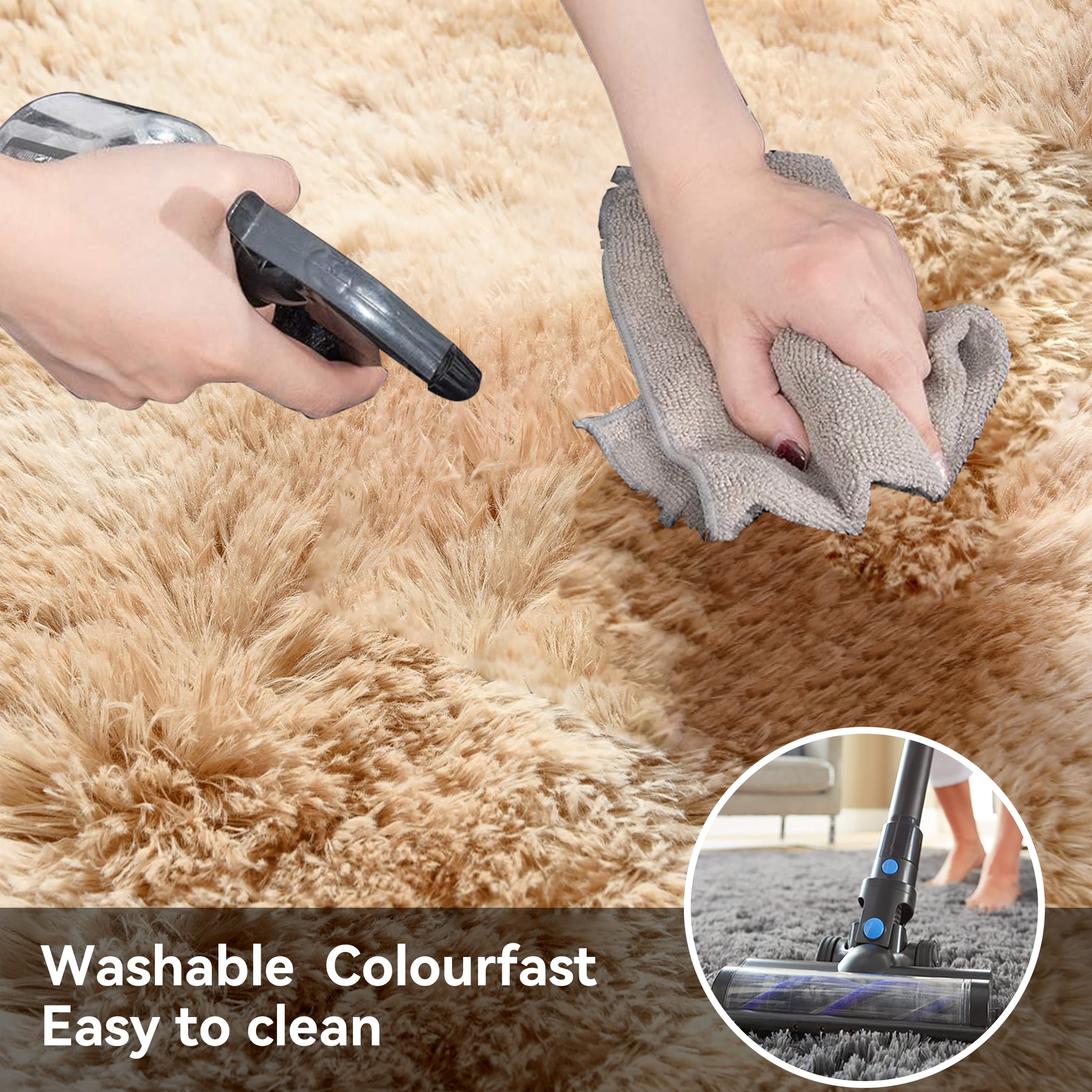 HioHa 8'x10' Area Rugs for Living Room Large Soft Carpets for Bedroom Office, Machine Modern Dining Room Non-Slip Traditional Plush Rugs