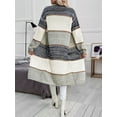 thumbnail image 6 of Women'S Long Cardigan Sweater Light-Weight Chunky Knitted Long Sleeves Open Front Oversized V Neck Trendy Fall Gray M, 6 of 9