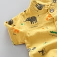 thumbnail image 5 of Gerichy Baby Boy Outfits Toddler Kids Baby Boy Short Sleeve Cartoon Pattern Shirt Tops+Shorts Set Clothes Baby Tops+Pants Dinosaur T-shirt Outfits Toddler Cartoon Set Kids Boys Set, 5 of 7