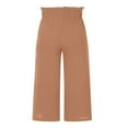 thumbnail image 3 of Women Ruffled Wide-leg Pants  Summer Casual Loose High Waist Solid Color Trousers, 3 of 4