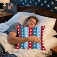 thumbnail image 6 of SLYNSHome 4Th Of July Pillow Covers 2Pcs Patriotic Red White Blue Star Striped Decorative Cushion Covers For Independence Day Memorial Day Home Sofa Outdoor Decor, 6 of 6