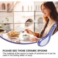 thumbnail image 2 of Heytea 5PCS Ceramic Soup Spoon Japanese Chinese Wonton Soba Rice Pho Ramen Noodle Soup Spoons for Home Restaurant, 2 of 4