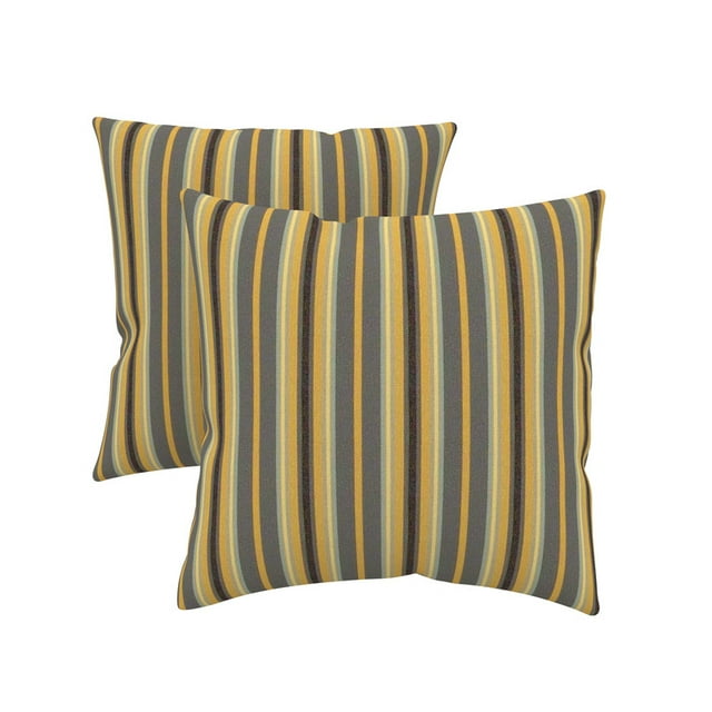 Sunbrella® Coussins d'Intérieur/extérieur, Inserts de Coussins Carrés avec Housses (Ensemble de 2)