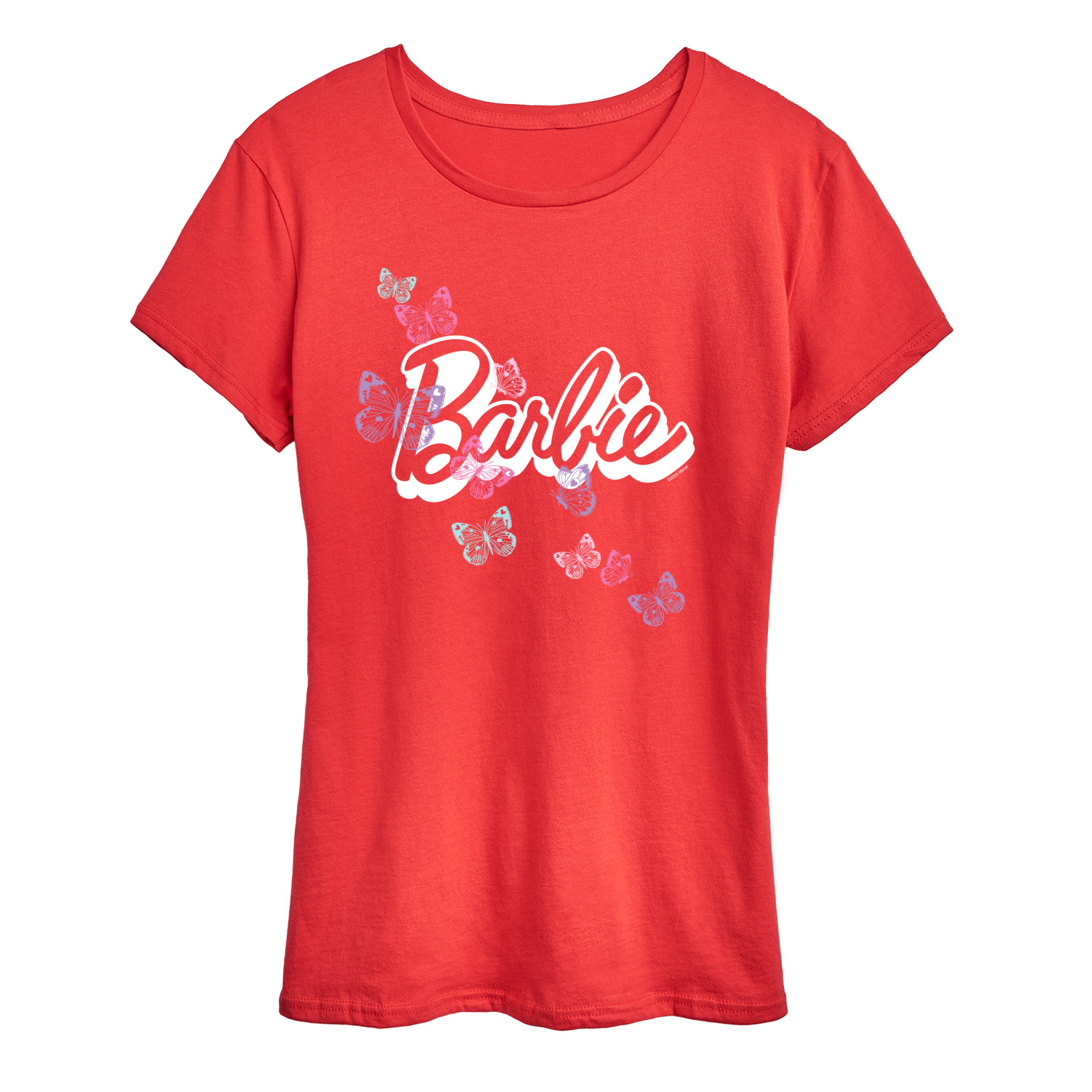 Barbie Butterflies Flutter Women's Short Sleeve Graphic TShirt