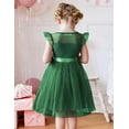 thumbnail image 4 of Arshiner Girls Toddler Dress Summer Ruffle Sleeve Mesh A Line Formal Party Tulle Dresses with Pockets, 4 of 6