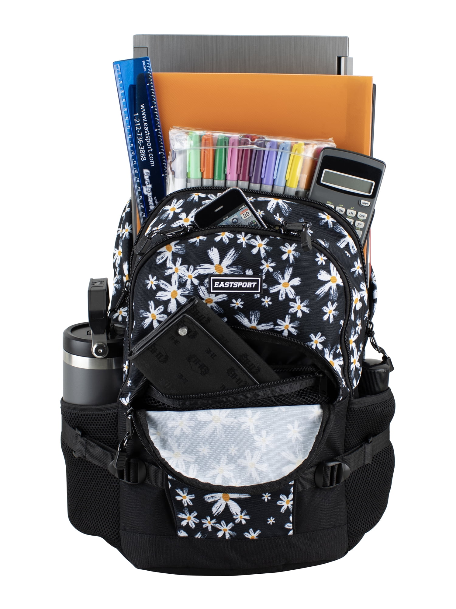 Eastsport Unisex 18.5" Dynamic Athleisure Backpack, Traditional Daisy
