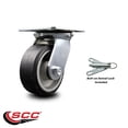 thumbnail image 2 of 5 Inch Heavy Duty Rubber on Aluminum Caster with Roller Bearing and Swivel Lock, 2 of 2