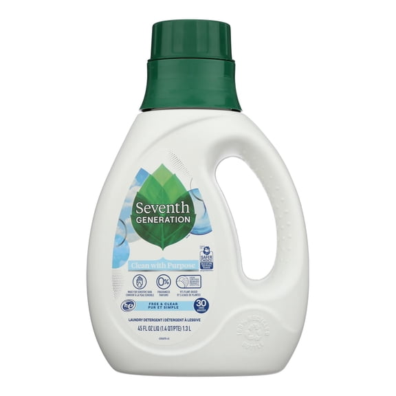 SEVENTH GENERAT - Sensitive Skin Liquid Laundry Detergent - 45 Fo, Case of 6