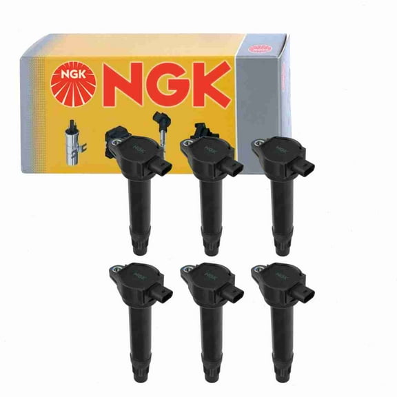 6 pc NGK 48723 Ignition Coils for 2505-302204 36-8113 4606824AB 4606824AC E1057 GN10346 IC637 UF-557 UF557 Spark Plug Wire Boot Fits select: 2007-2017 JEEP PATRIOT, 2009-2020 DODGE JOURNEY