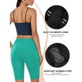 thumbnail image 2 of Pantalones cortos de baño Buauty para mujer, cintura alta, con bolsillos, UPF50+, pantalones cortos de playa de secado rápido, verde menta, 2XL, 2 of 7